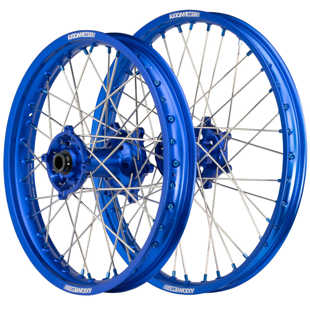 Axiom Honda CRF250-450R 2014-24 Blue Rim / Blue Hub / Blue Nipples 21x1.6/19x2.15 Complete Wheel Set