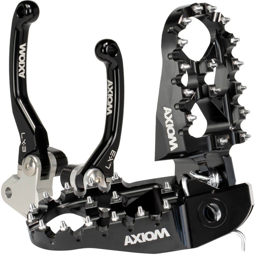Axiom KTM SX-SXF 16-22 / EXC-EXCF 17-23 Black Brake & Clutch Lever / Footpeg Kit