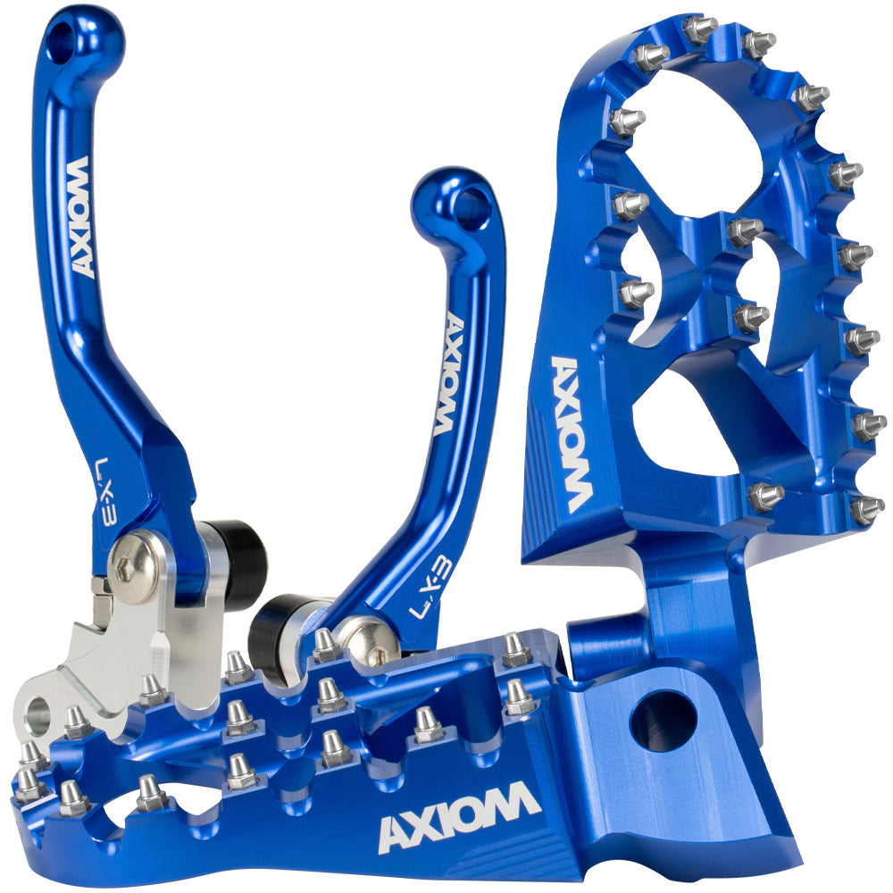 Axiom Yamaha YZ65 18-24 / YZ85 15-24 Blue Brake & Clutch Lever / Footpeg Kit