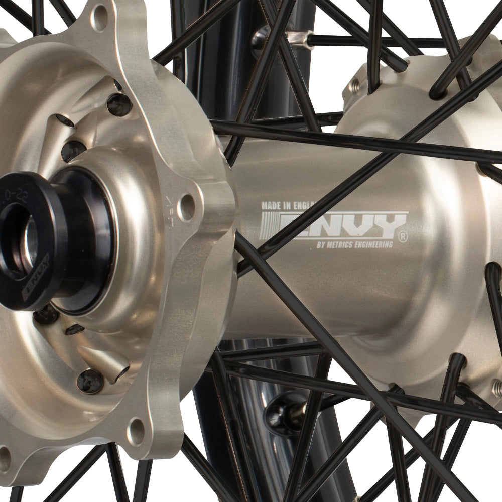 Envy/DID 21/19 Suzuki RM125-250 1996-99 Black Rim / Factory Hub Black Spokes Wheel Set