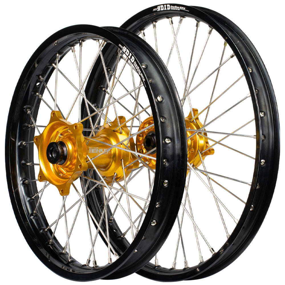 Envy/DID Honda CR125-250/CRF250-450 02-12 Black/Gold Wheel Set