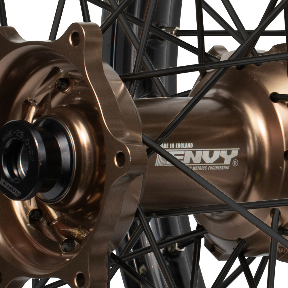 Envy/DID 21/19 KTM SX-SXF 15-22, Husqvarna TC-FC 16-22 Black Rim / Mag Hub Black Spokes Wheel Set