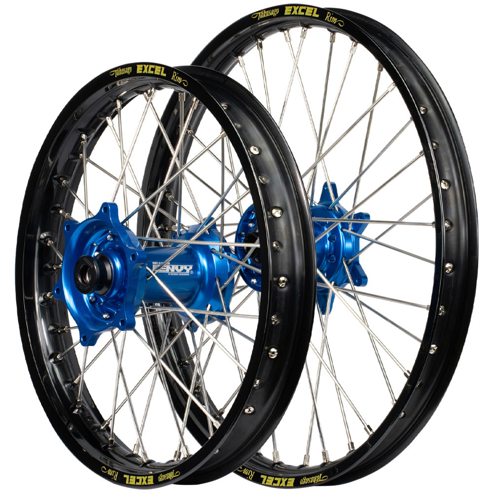 Envy/Excel KTM SX-SXF 15-22, Husqvarna TC-FC 16-22 Black/Blue Wheel Set