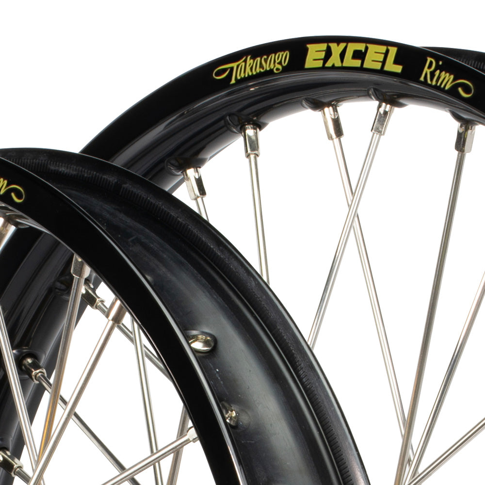 Envy/Excel Honda CR125-250-500 95-99 Black/Gold Wheel Set | Axiom Moto-X