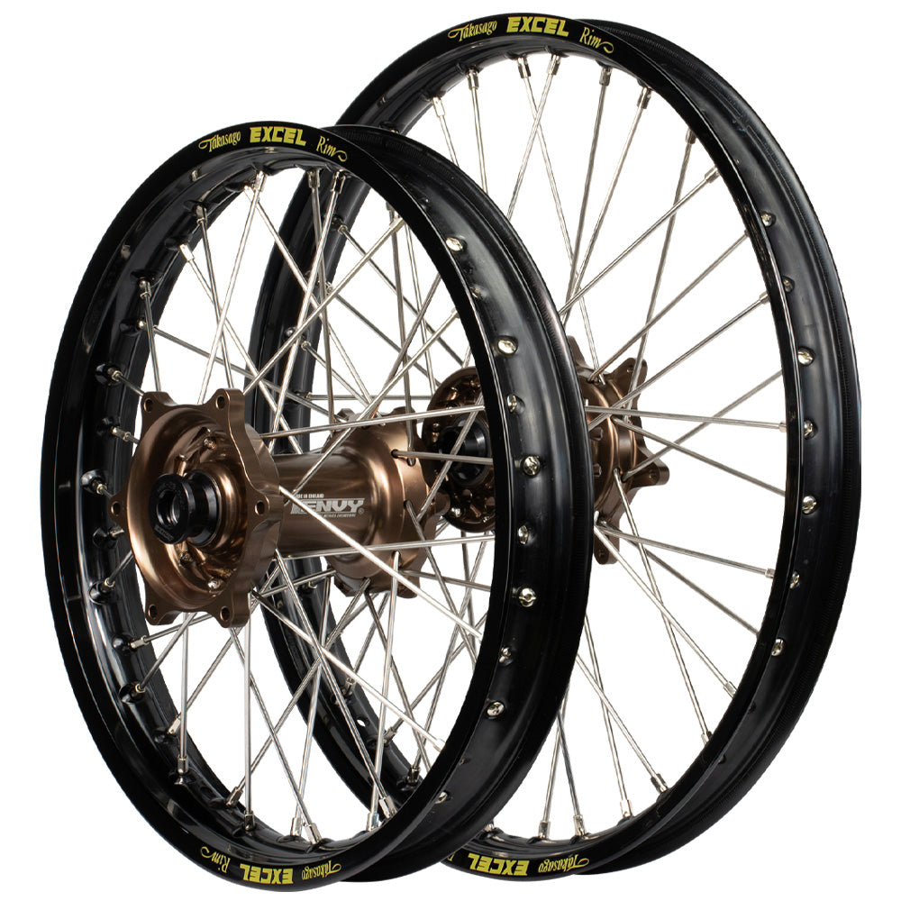 Envy/Excel KTM SX-SXF 03-12/ TC-FC 2014 Black/Mag Wheel Set