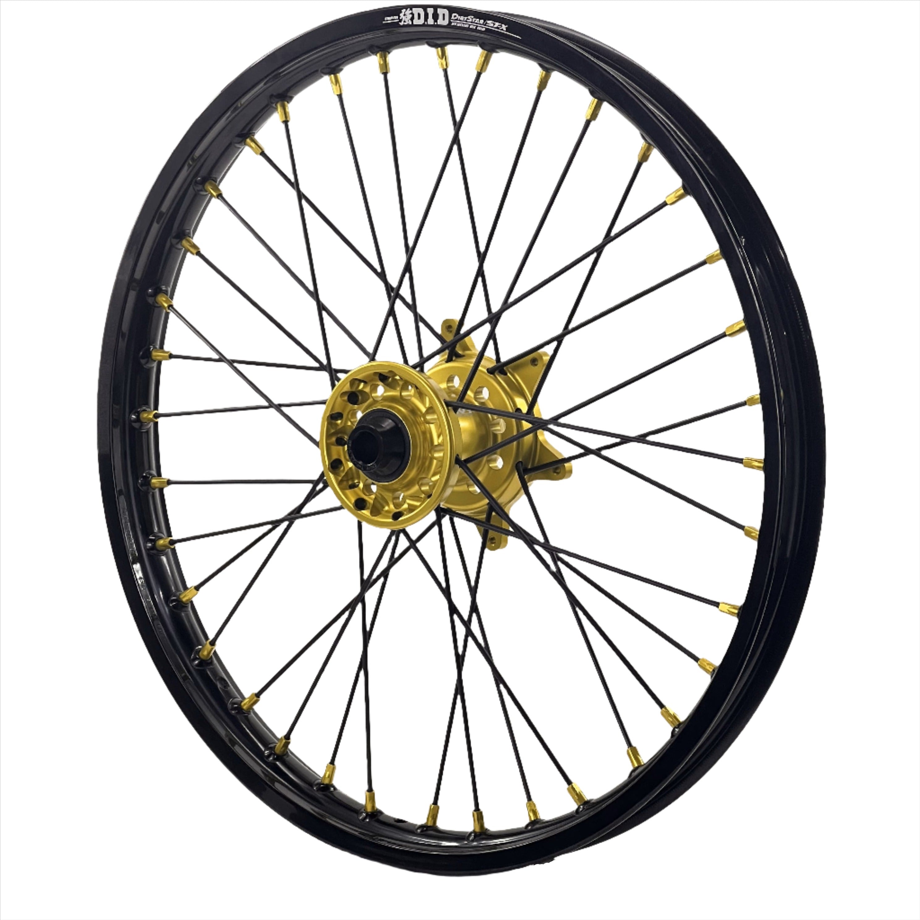 ENVY / DID 21/19x2.15 Triumph TF250-X 2024-25 Black Rim /High Viz Hub with Black Spokes/ High-Viz Nipples Wheel Set