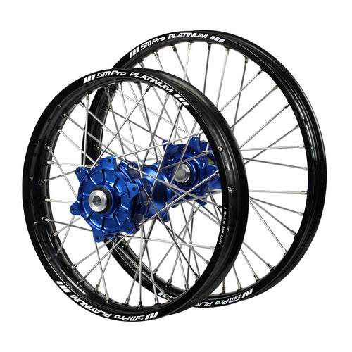 SM PRO Husqavarna TC-FC-TE-FE 2014-2024 Cush Drive 21/18 Black/Blue Wheel Set