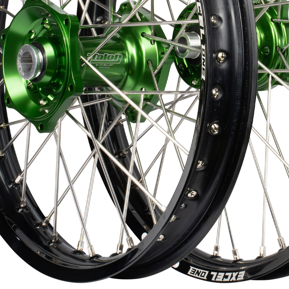 Talon Pro Billet /Excel One Kawasaki KX250-450F 2006-25 Black Rim/Gree ...